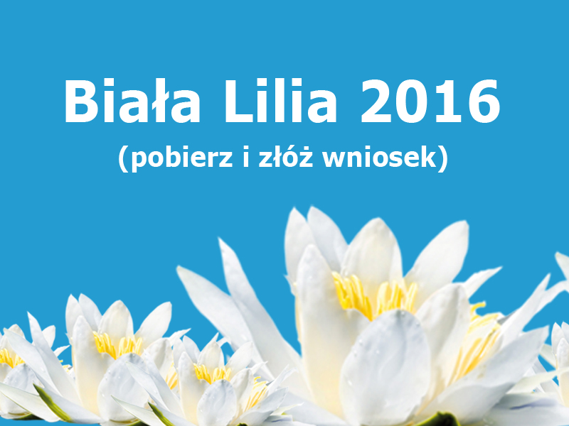 Złóż wniosek o Nagrodę Białej Lilii za osiągnięcia w roku 2016
