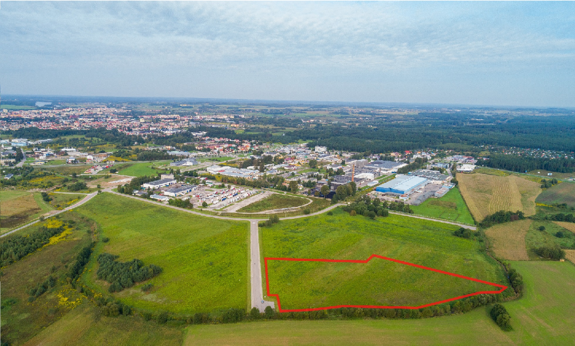 List of undeveloped land properties located in Elk on Production Street, covered by the area of the Suwalska Special Economic Zone of the Elk Subzone, intended for sale by an open-border written invitation to tender