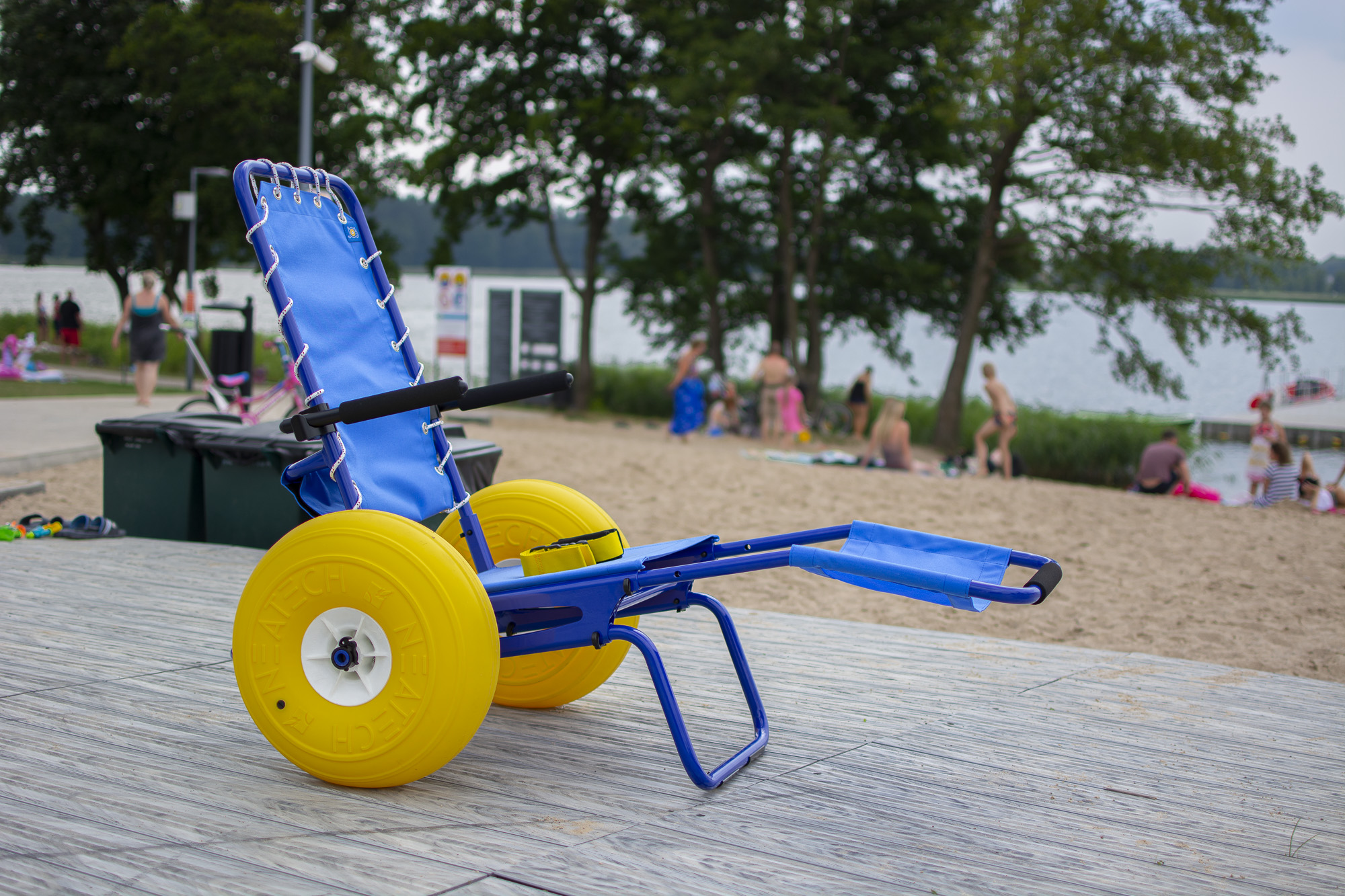Facilities for people with disabilities on the city beach