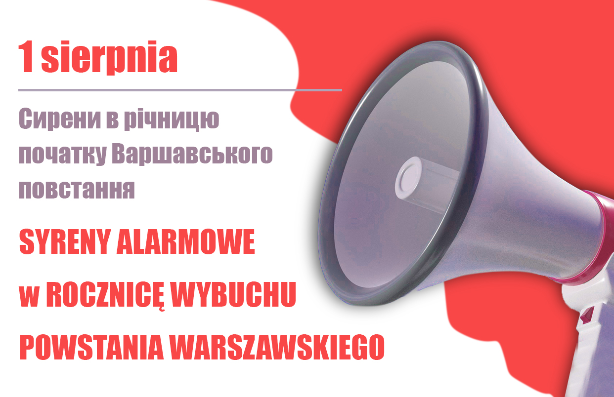 Alarm sirens on the anniversary of the outbreak of the Warsaw Uprising