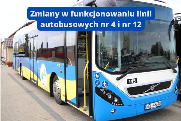 Zmiany w funkcjonowaniu linii autobusowych nr 4 oraz nr 12