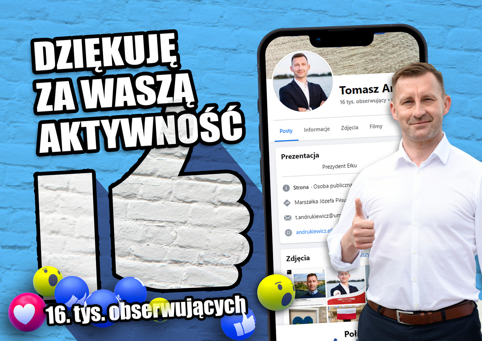 Presidente di Ełk tra i 10 presidenti più popolari nei social media