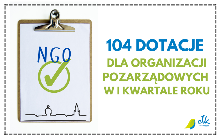 104 dotacje dla NGO w I kwartale roku
