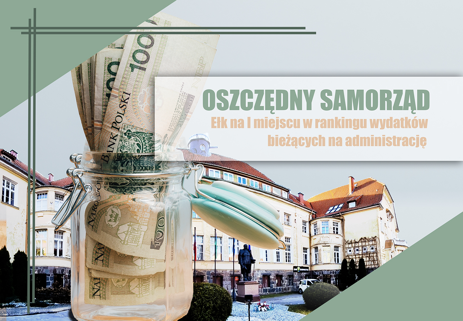 Economical local government – Ełk on the first place in the ranking of current expenditure on administration