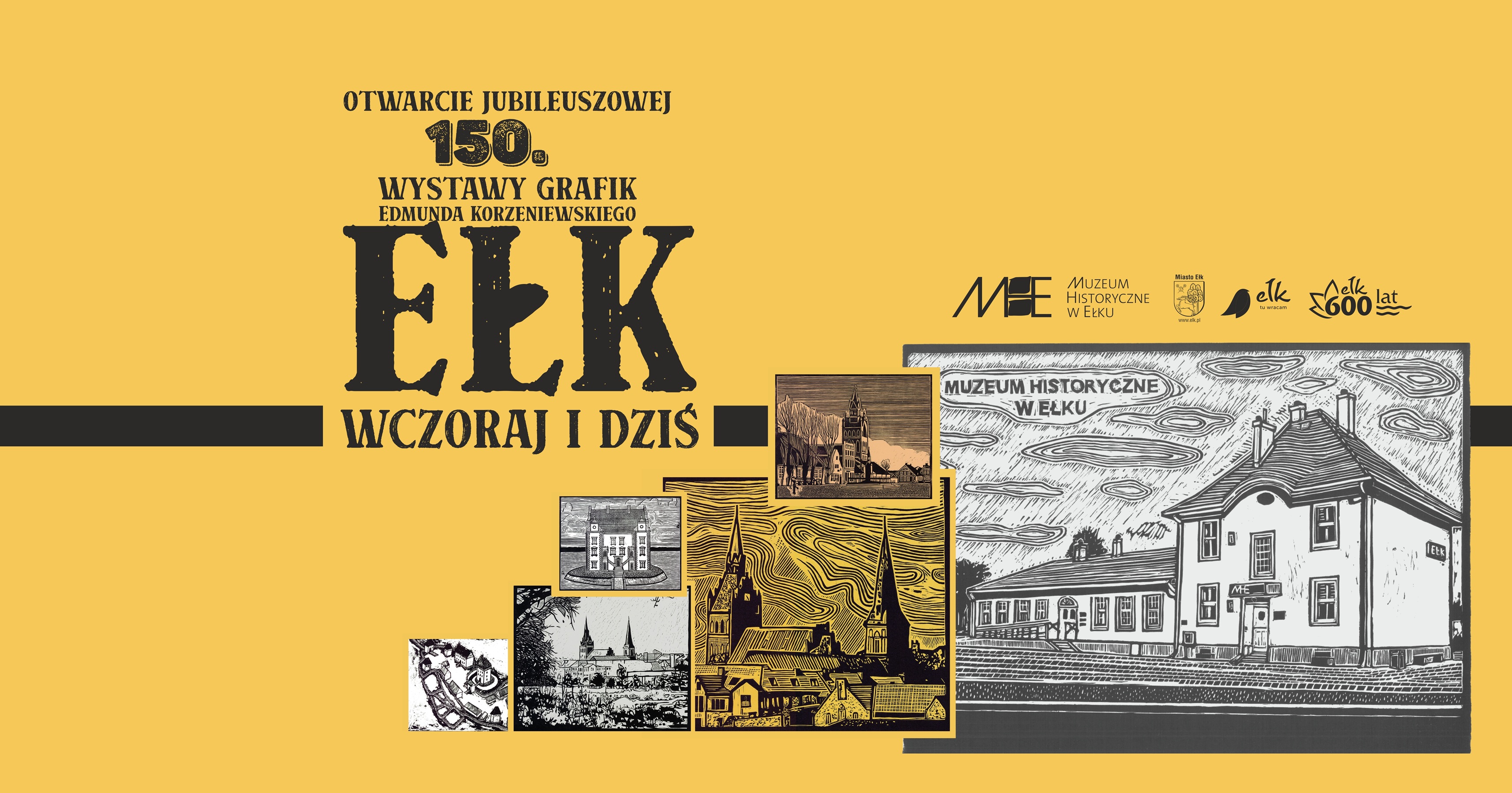 Wernisaż wystawy grafik Edmunda Korzeniewskiego "Ełk wczoraj i dziś"
