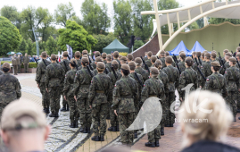 Ełk - przysięga żołnierzy WOT z 4. Warmińsko-Mazurskiej Brygady Obrony Terytorialnej