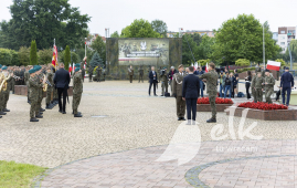 Ełk - przysięga żołnierzy WOT z 4. Warmińsko-Mazurskiej Brygady Obrony Terytorialnej
