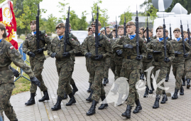 Ełk - przysięga żołnierzy WOT z 4. Warmińsko-Mazurskiej Brygady Obrony Terytorialnej