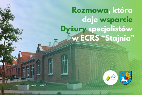 Wsparcie dla rodziców i mieszkańców. W weekend odbędą się dodatkowe dyżury specjalistów w ECRS "Stajnia"