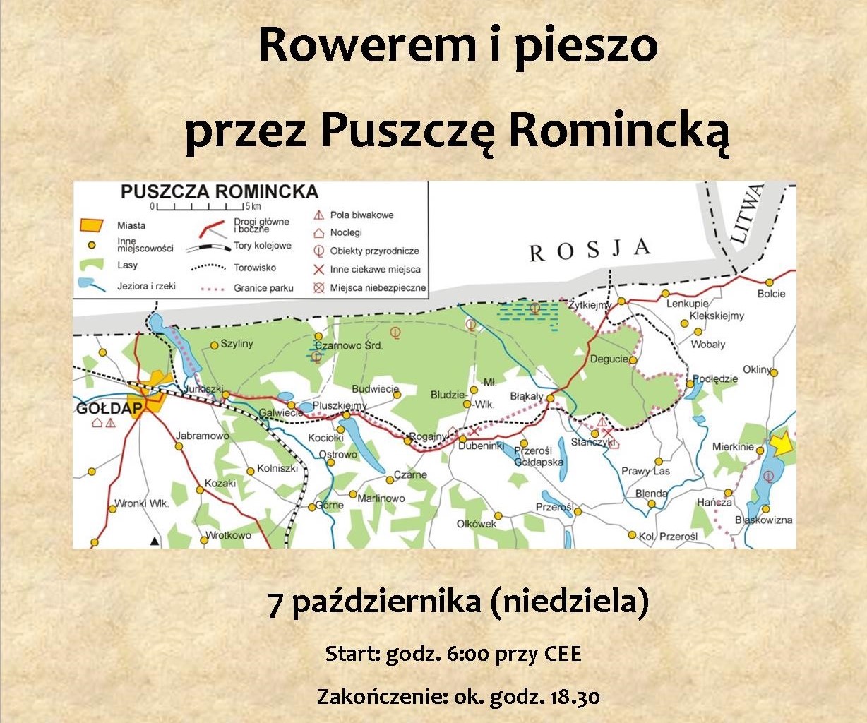 Rowerem i pieszo przez Puszczę Romincką