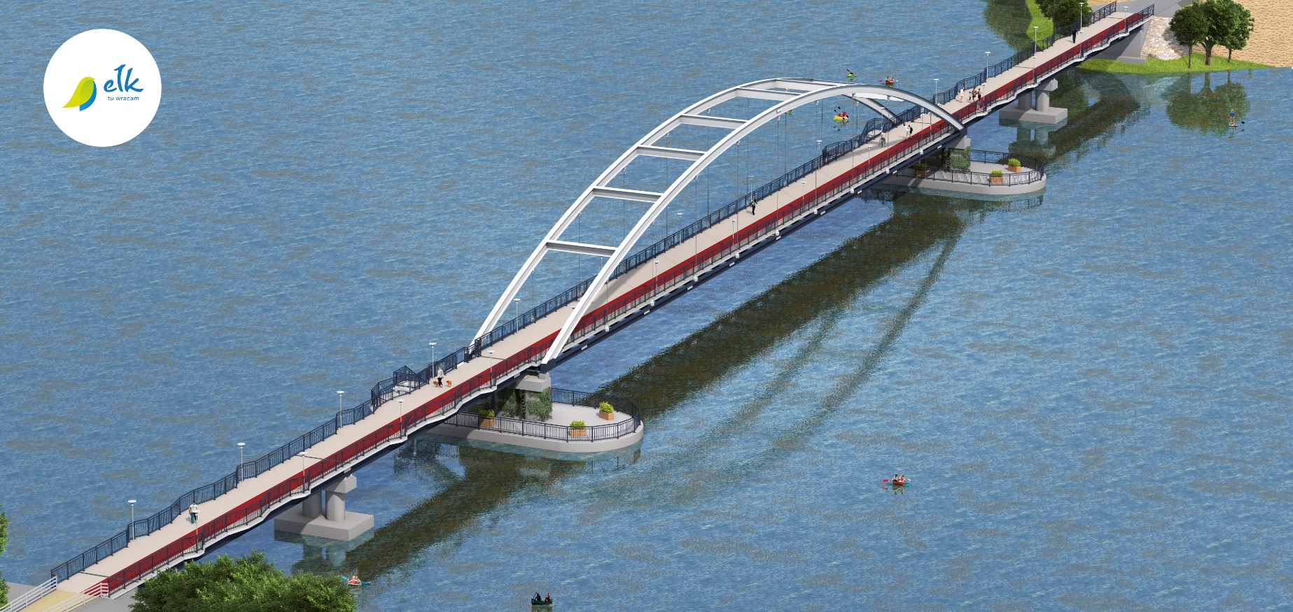 Budowa mostu pieszo-rowerowego przez Jezioro Ełckie poczeka na lepsze czasy