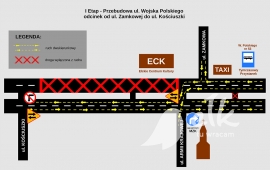 Uwaga na zmiany w organizacji ruchu na ul. Wojska Polskiego