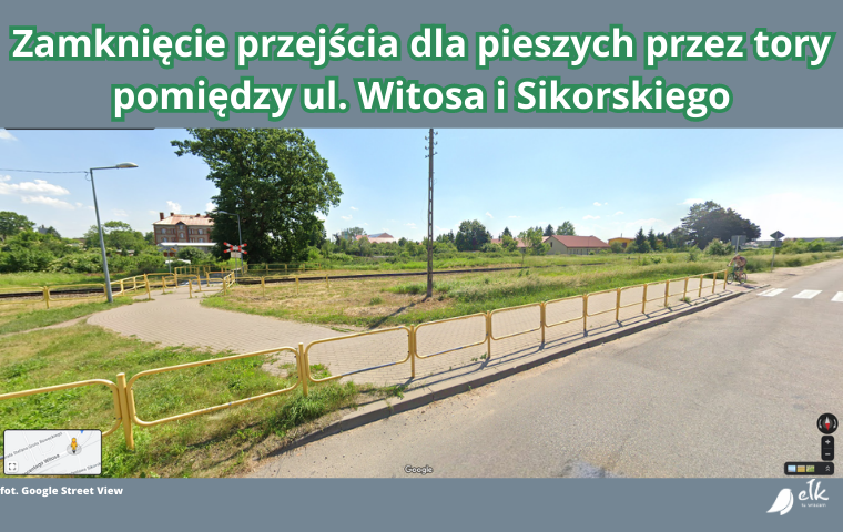 Закрытие пешеходного перехода через рельсы между улицами Витоса и Сикорского