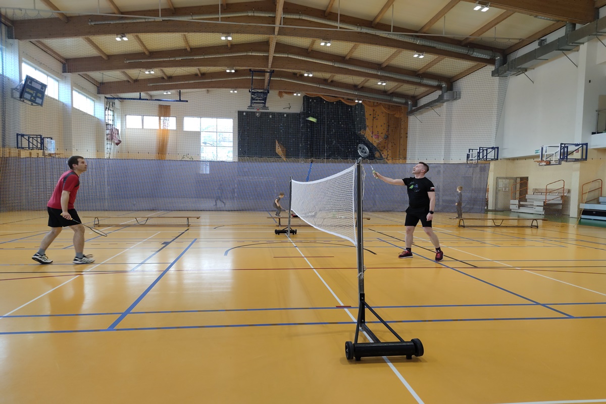 Mecz badmintona w ramach WOŚP