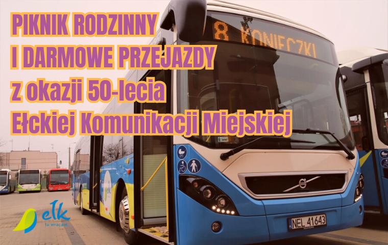 Free rides on the occasion of the 50th anniversary of Ełk Public Transport